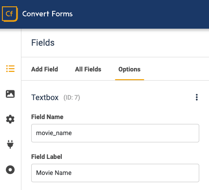 Create Single Value Form Field