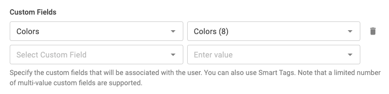 Final configuration for populating multi value custom field