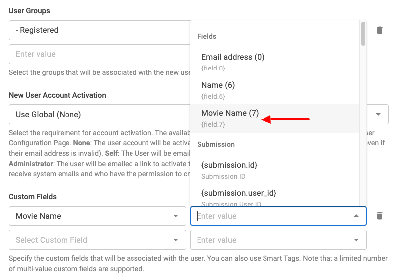 Select Single Value Form Field