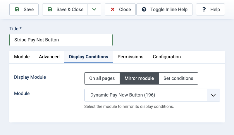 Display a Joomla module based on the conditions of another module