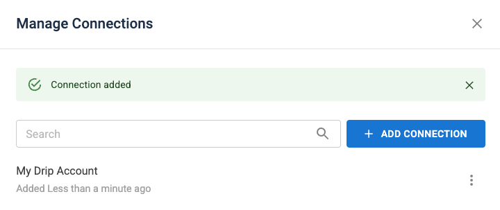 cf tasks drip connection ok step