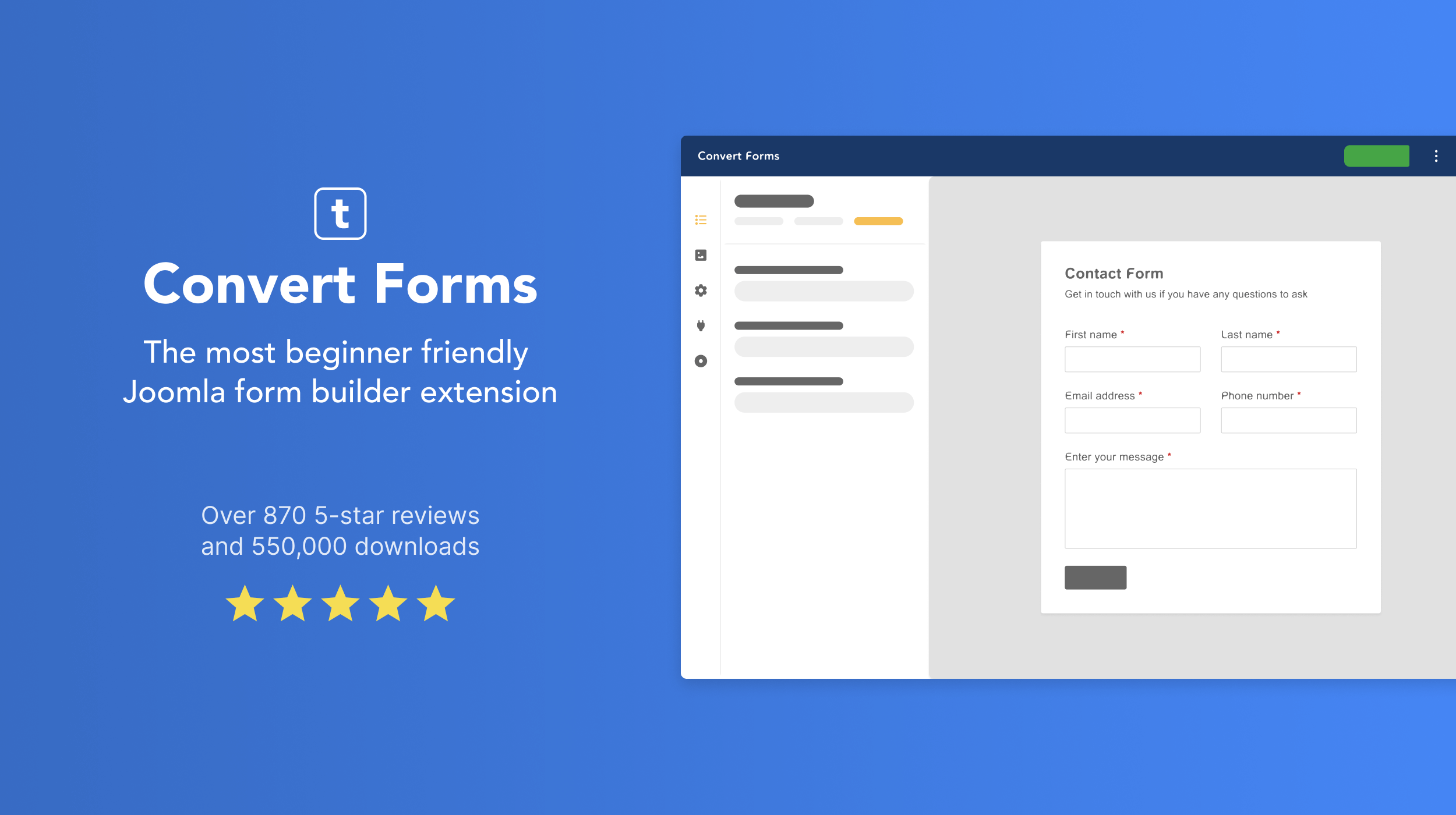 Joomla Contact Form Builder Extension - Convert Forms